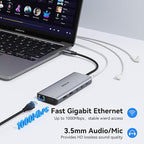 USB C Laptop Docking Station Dual Monitor, 14 in 1 Docking Station 3 Monitors - Image 7