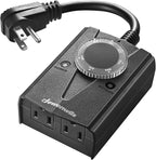 DEWENWILS Outdoor Light Timer Waterproof, Plug in Timer Switch, Electrical by DEWENWILS
