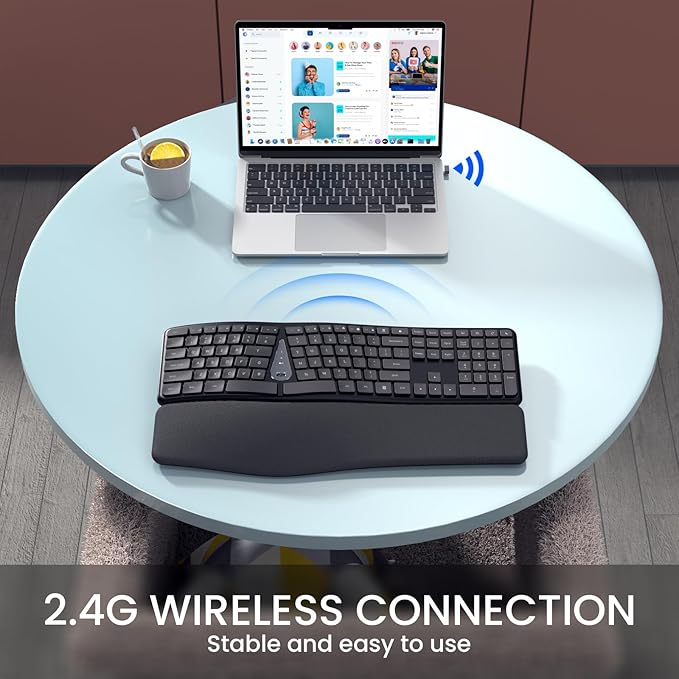 Wireless Ergonomic Keyboard, Split Keyboard - Image 4