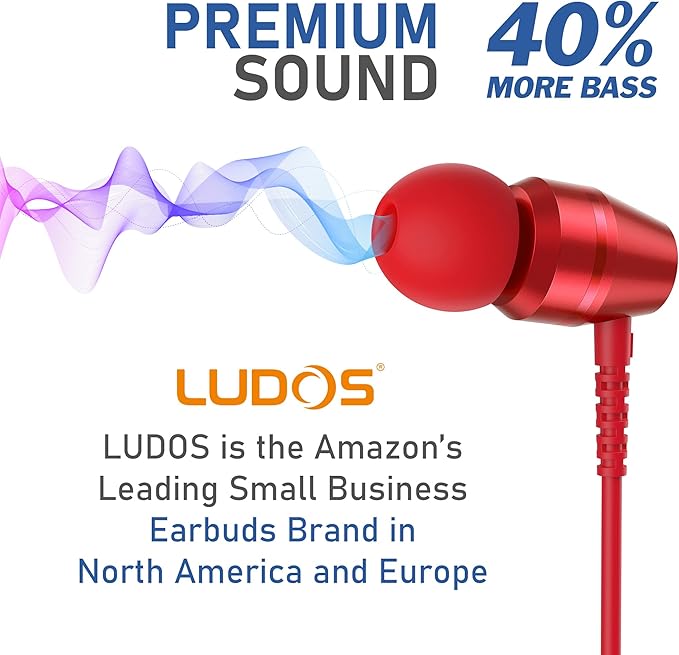 LUDOS OMNITONE Wired Earbuds in-Ear Headphones, 5 Years Warranty, Earphones - Image 7