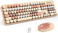 KNOWSQT Wireless Keyboard and Mouse Combo, MilkTea 104 Keys Full-Sized 2.4 GHz by KNOWSQTKeyboardMouse