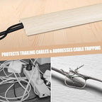 Floor Cord Cover Cavity 0.8"x0.37" Self Adhesive Cord Hider, 3.3FT Low Profile - Image 6