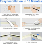 Yecaye Beige Cord Hider, One-Cord Channel Cord Cover on Wall, Cable Management - Image 5