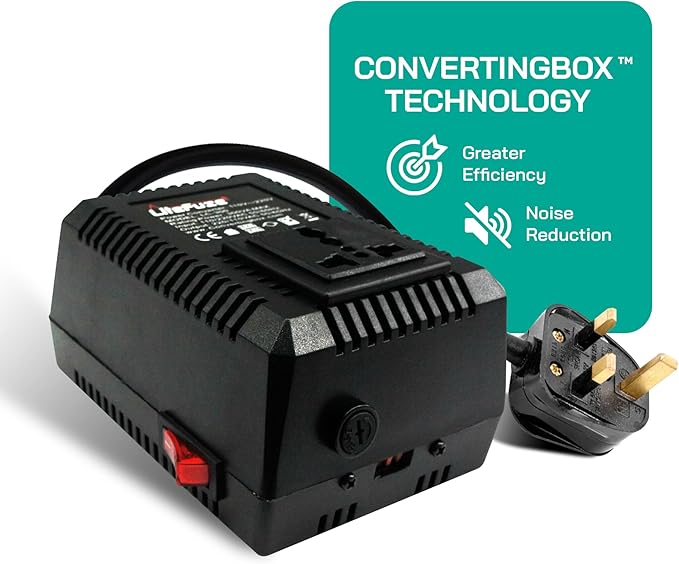LiteFuze 300 Watt Step Up/Step Down Travel Voltage Converter, 220/110v to - Image 3