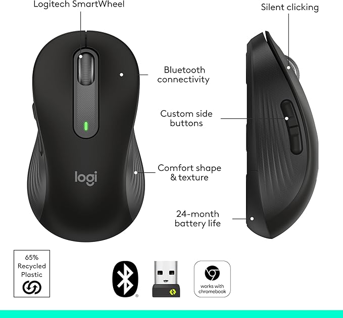 Logitech Wireless Mouse Signature M650 L Full Size - Image 7