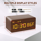 MOSITO Digital Wooden Alarm Clock - Image 5