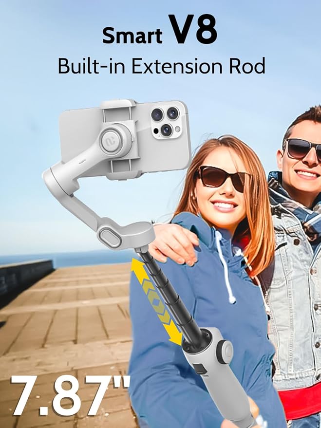 Cellphone Gimbal for Video Recording w/AI Tracking, 3 -axis Vlogging Gimbal - Image 3