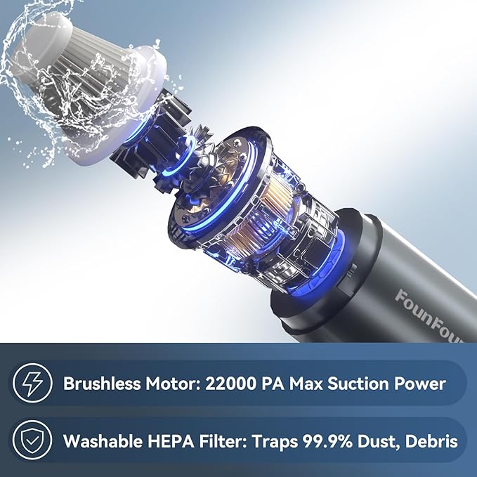 Car Vacuum Portable Cordless, Mini Handheld Vacuum Cleaner - Image 7