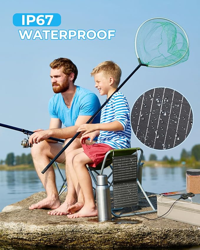 Ecosonique 10W/15W/30W/60W Portable Solar Panel Charger, IP67 Waterproof ETFE - Image 8