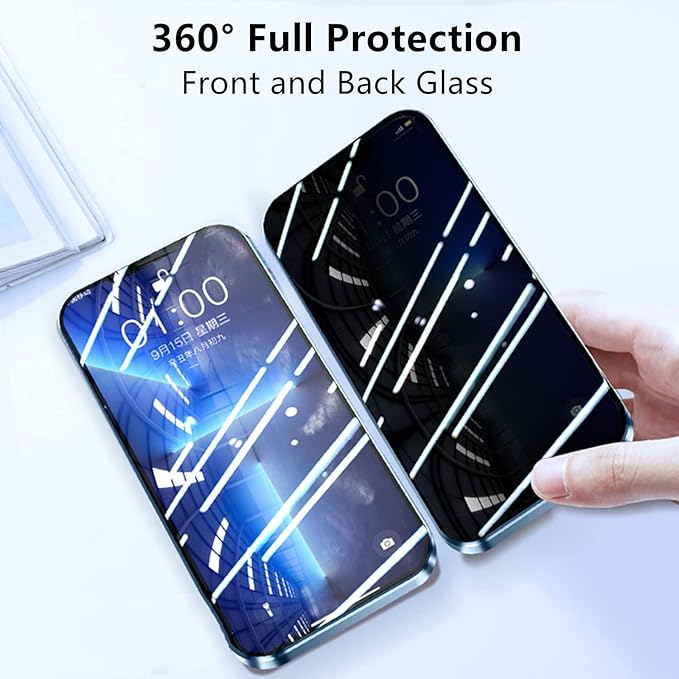 Jonwelsy Anti Peeping Case for iPhone 13 Pro Max, 360 Degree Protection Cover - Image 3
