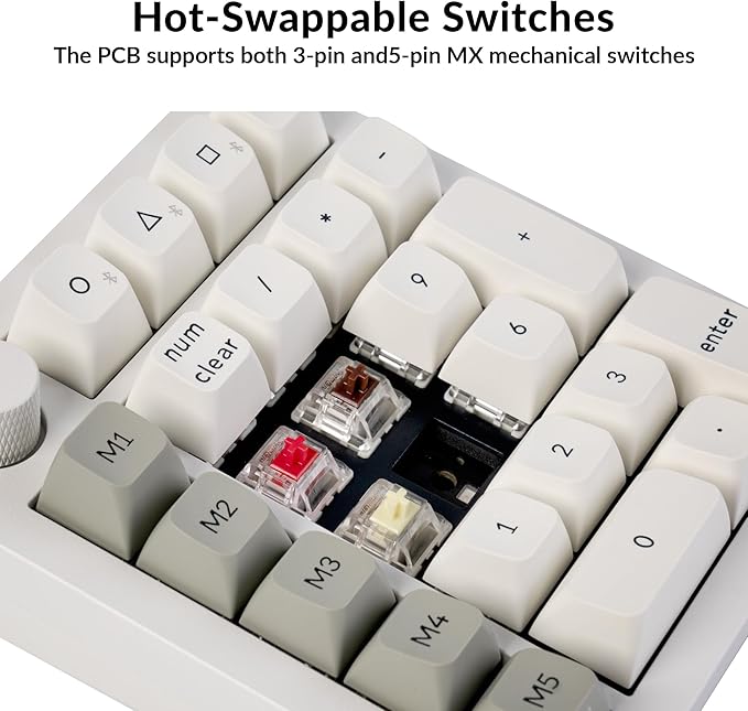 Keychron Q0 Max Wireless Custom Mechanical Numpad, 2.4 GHz/Bluetooth 5.1/Wired - Image 6