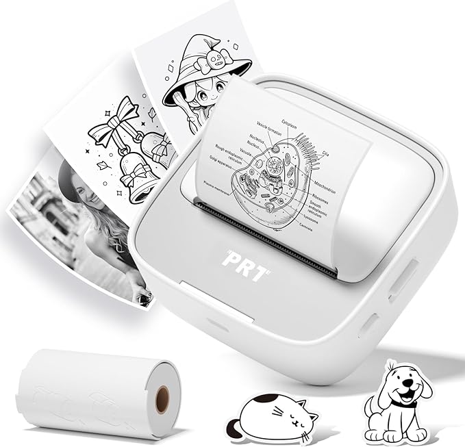 PRT Mini Sticker Printer, Portable Thermal Printer by PRT