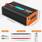 3000 Watt Pure Sine Wave Power Inverter 24V DC to 110V 120V Converter - Image 6