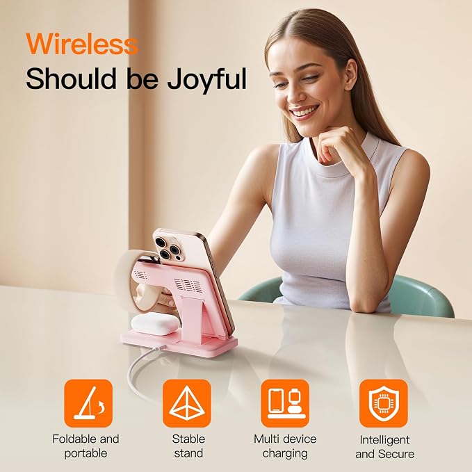 2025 3 in 1 Wireless Charger for iPhone 16 15 14 13 12 11 XR 8, Apple Charging - Image 5