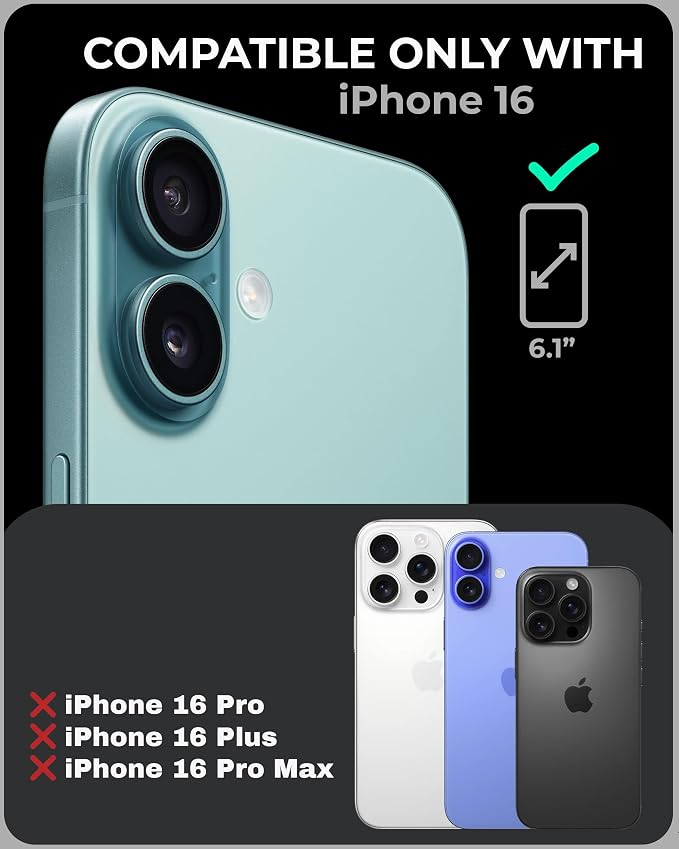 TORU CX Slim for iPhone 16 Case Wallet | Protective Shockproof Heavy Duty Cover - Image 2