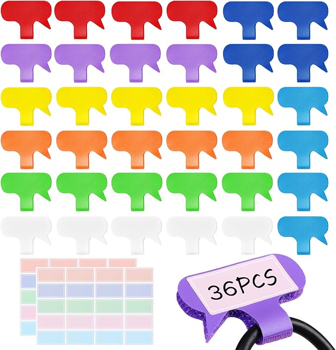 36Pcs Large Cable Cord Labels by Summerbrite