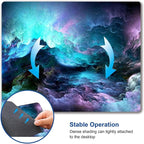 Rainbow Cloud Mouse Pad, Modern Pretty Space Gaming Mouse Mat - Image 6
