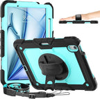 timecity Case for iPad Air 11 Inch M3/ M2, 360° Rotating Stand, Pencil Holder & by Timecity