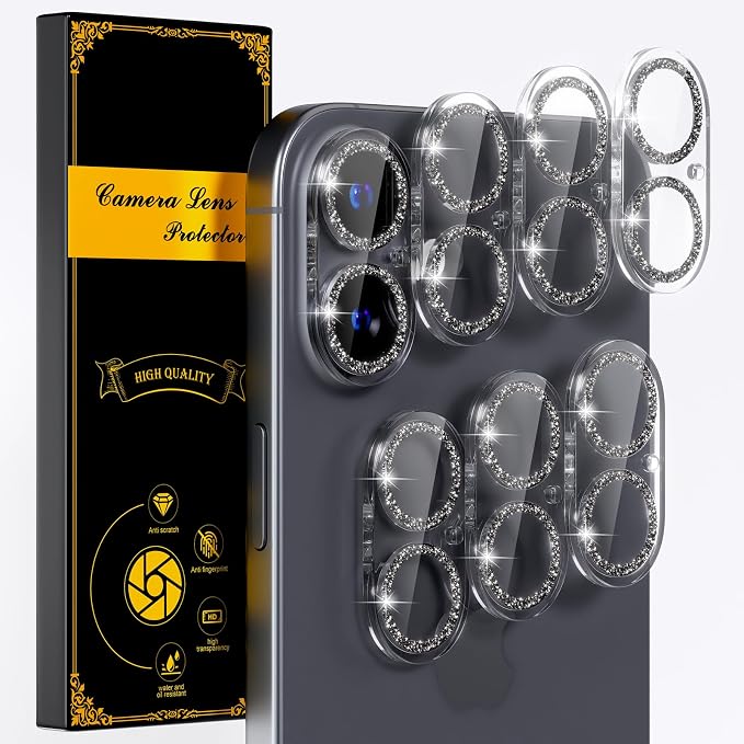 beuxece for 6 Pack iPhone 16 / iPhone 16 Plus Camera Lens Protector 9H Tempered by Beuxece