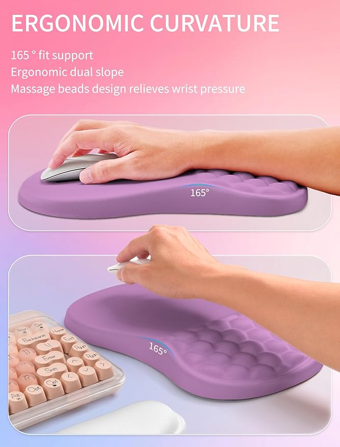 Hokafenle 2in1 Combination, Wave Keyboard Wrist Rest and Ergonomic Curvature - Image 3