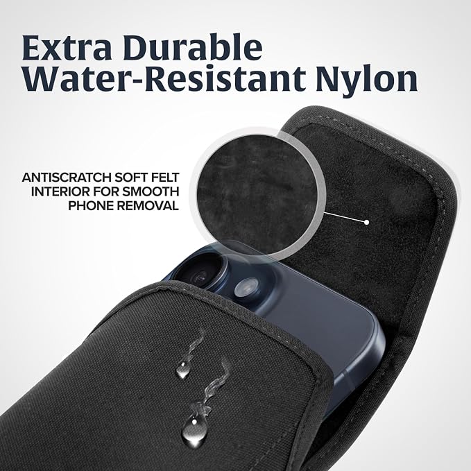 Turtleback Belt Clip for iPhone 16 Pro, 15 pro 14 Pro 13 Pro -Small- Fits - Image 5