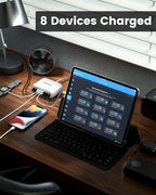 USB Charger Station, SUPERDANNY 8-Port Desktop Charging Station - Image 2