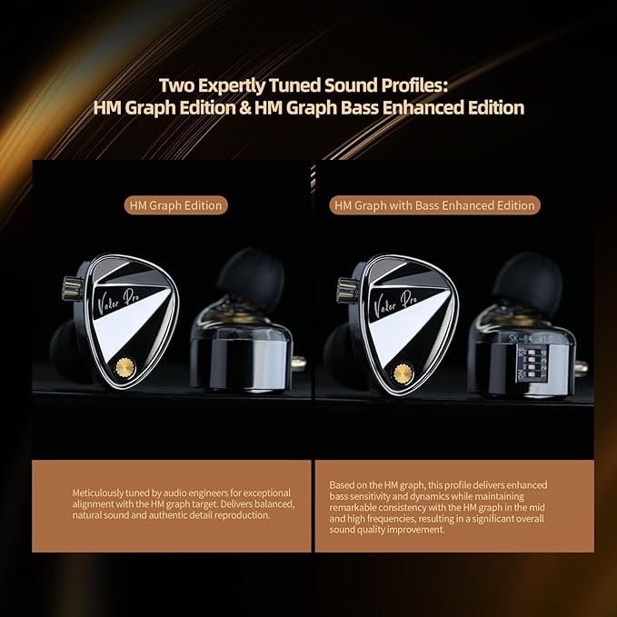 KZ Vader Pro in-Ear Monitors Gaming Earbuds, Triple Dynamic Driver IEM - Image 6