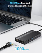 USB C Docking Station Dual Monitor, 14 in 1 USB C Hub, Adapter - Image 7