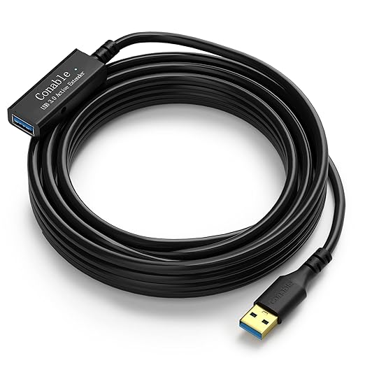 USB 3.0 Active Extension Cable 20 Feet, Long USB Type-A Male to Female Extender by Conable