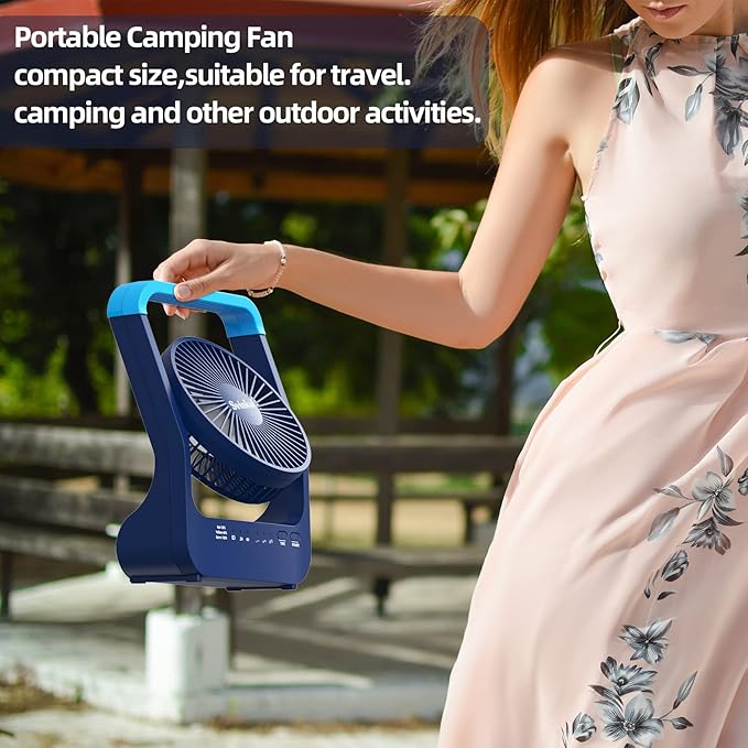 Portable Desk Fan 20000mAh Battery Operated Rechargeable, 200H Long Lasting - Image 3