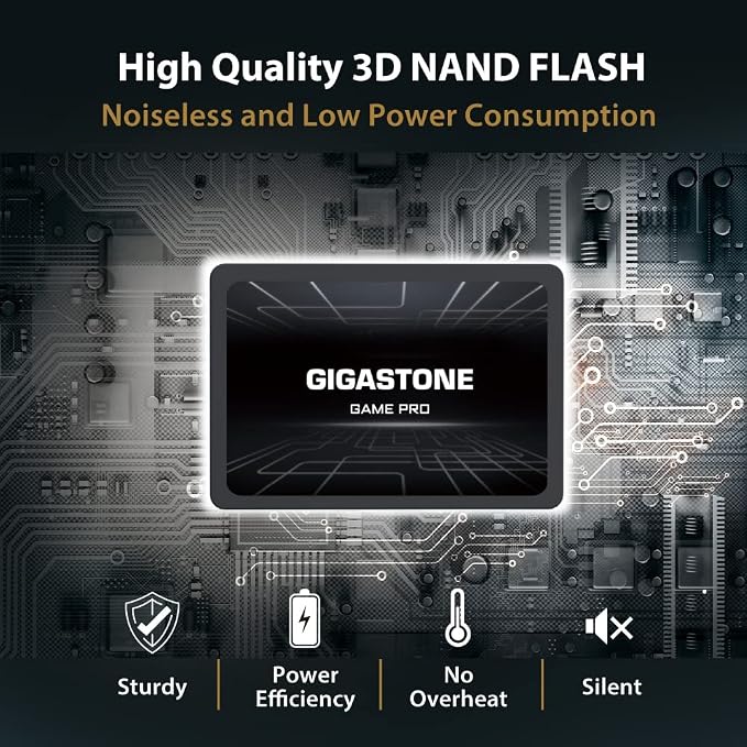 Gigastone SATA SSD 128GB 2.5 inch SSD 510MB/s Upgrade Laptop PC Memory and - Image 4