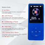 MP3 Player 32GB with Speaker Earphone Portable Mini Blue Music Player Support - Image 2