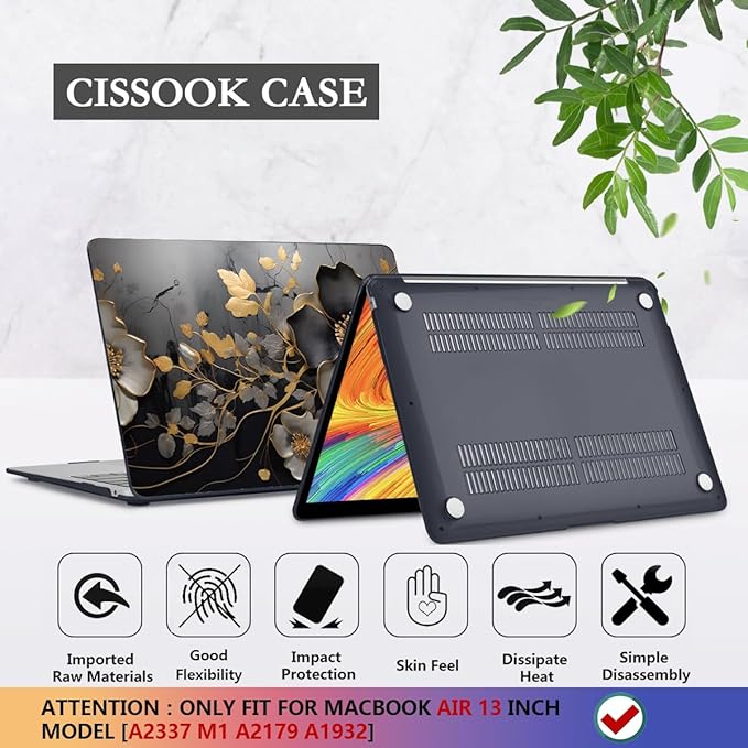 CISSOOK Compatible with MacBook Air 13 inch Case 2021 2020-2018 Release M1 Chip - Image 6
