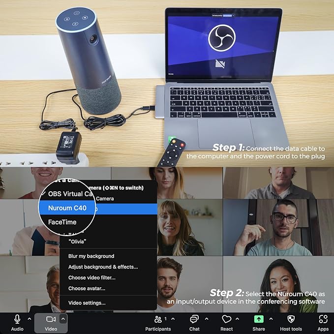 NUROUM C40 2K Video Conference Webcam - Image 9