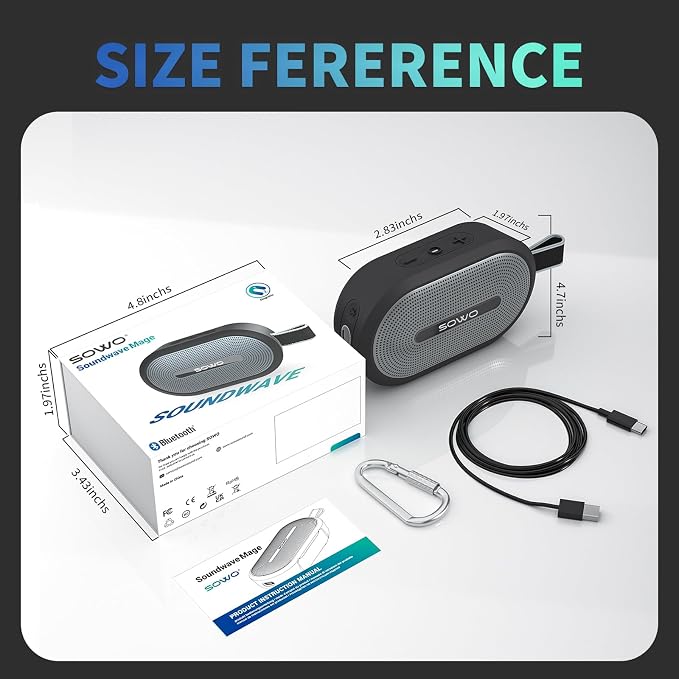 SOWO Wireless Portable Small Speaker, Ultra Magnetic Bluetooth Speaker - Image 8