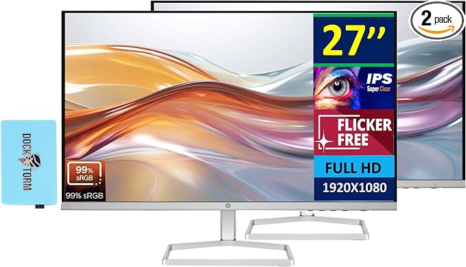 HP Series 5 527sw 27" 300 nits IPS FHD Monitor Adjustable Tilt, Flicker Free by HP