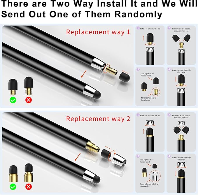 10 PCS Stylus, Stylus Pen for Touchscreen, Stylus 2-in-1 High Sensitivity & - Image 5