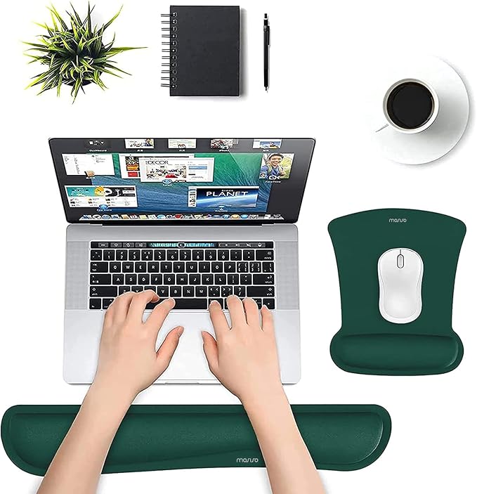 MOSISO Wrist Rest Support for Mouse Pad & Keyboard Set, Ergonomic Mousepad - Image 2