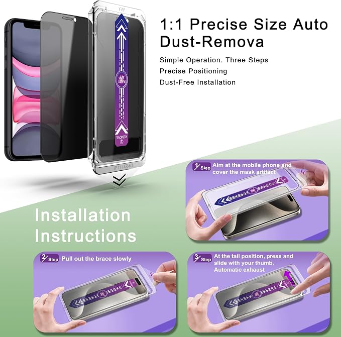 2 Pack Privacy Screen Protector - Image 3