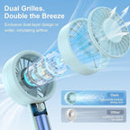Portable Handheld Fan, USB Personal Fan Rechargeable Battery Operated 10H - Image 3