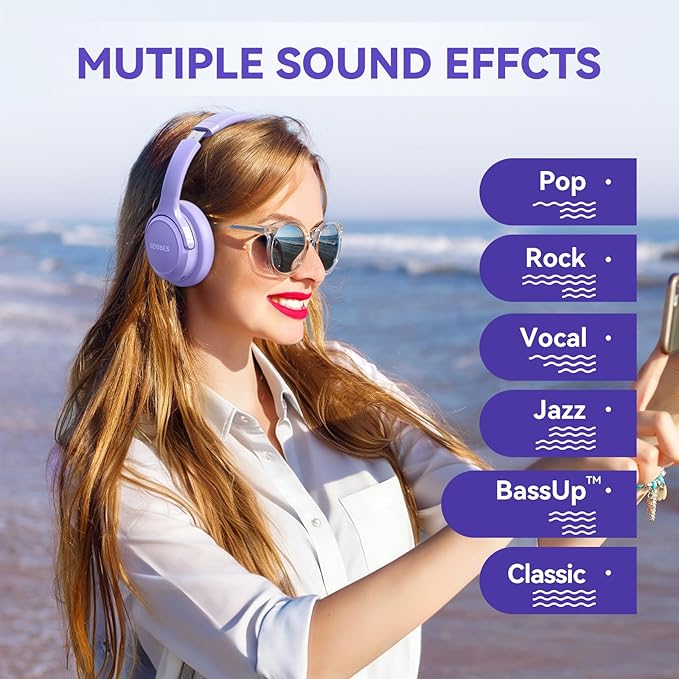BERIBES Bluetooth Headphones Over Ear, 65H Playtime and 6 EQ Music Modes - Image 2
