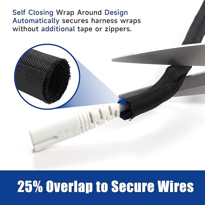 Braided Wire Loom Mesh Woven Black-Split-Sleeving - Image 4