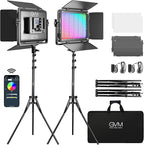 GVM 1300D RGB LED Video Light, 65W Video Lighting Kit by GVMGreatVideoMaker