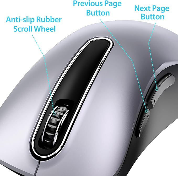 memzuoix 2.4G Wireless Mouse, 1400 DPI Mobile Optical Cordless Mouse - Image 3