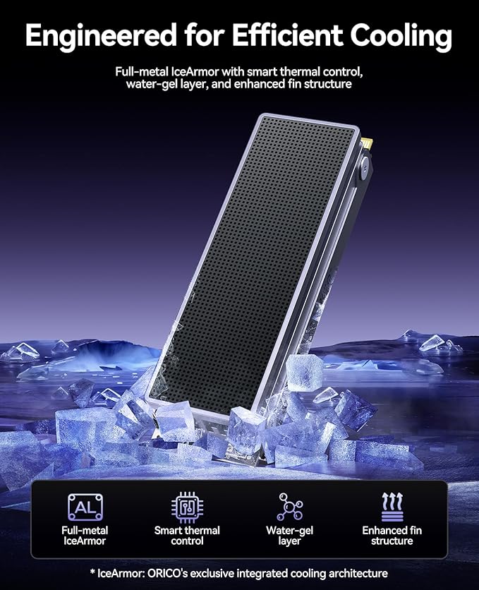 ORICO OSC 2TB M.2 NVMe SSD for Desktop PC, PCIe 4.0 Internal SSD - Image 3