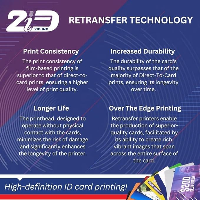 2ID Fargo HDP5000e Dual-Sided ID Card Printer 096640 | High-Definition and - Image 7