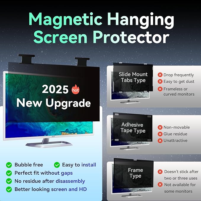Magnetic 27 Inch Computer Privacy Screen - Image 3