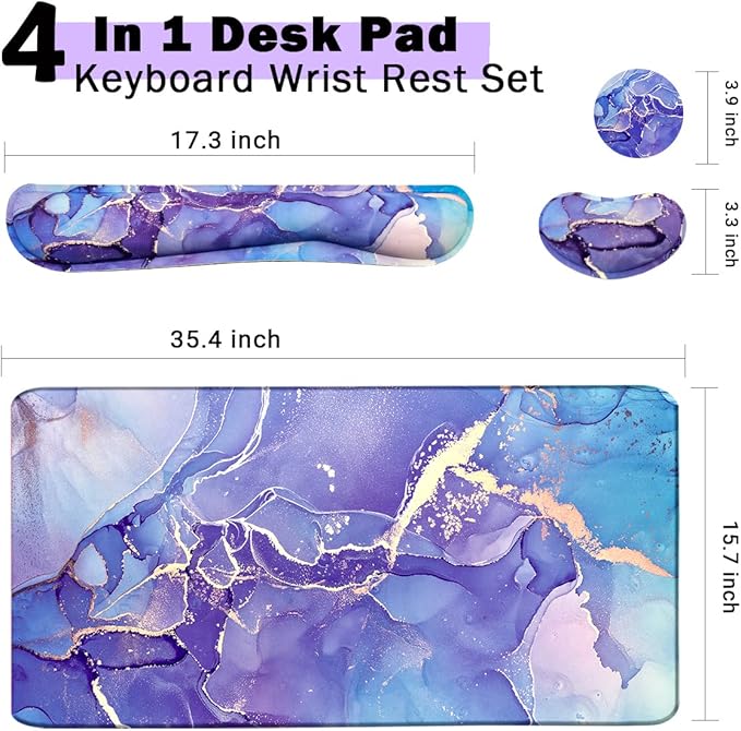 Large Mouse Pad and Keyboard Wrist Rest, Desk Pad - Image 3