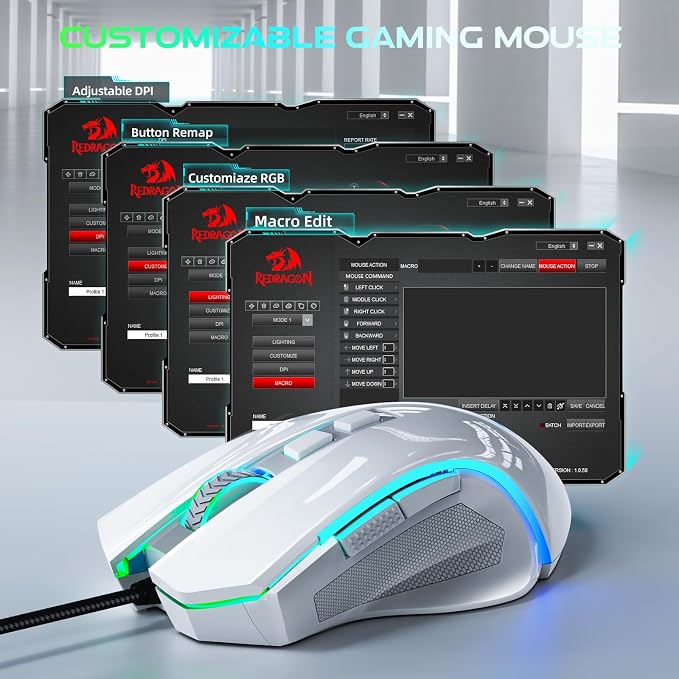 Redragon M602 Gaming Mouse, Ergonomic RGB Gaming Mouse Wired - Image 5