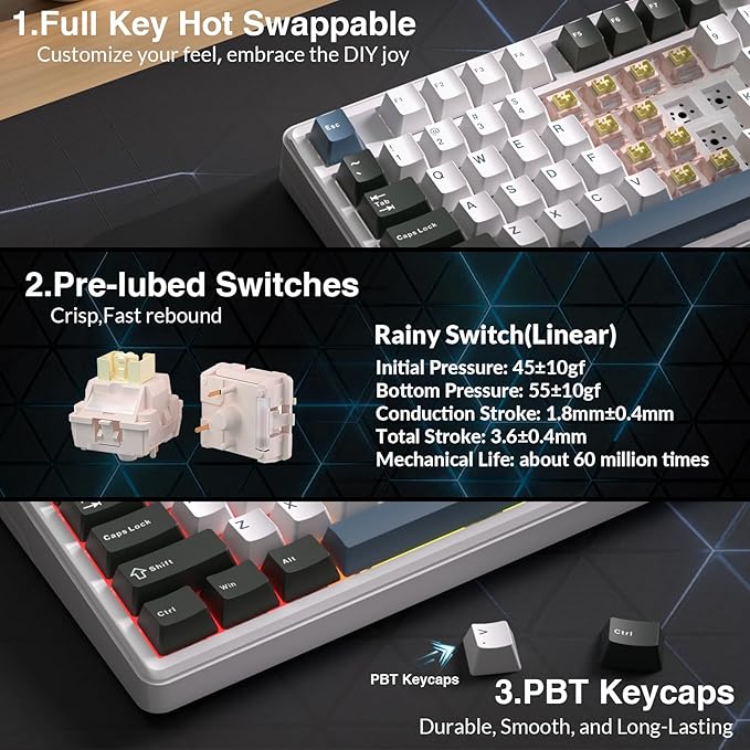 Aula L99 Wireless Mechanical Keyboard - Image 7